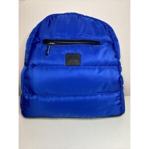 GO! SAC Nellie BACKPACK - Blue Quilted Fabric Hard to Find NWT $98